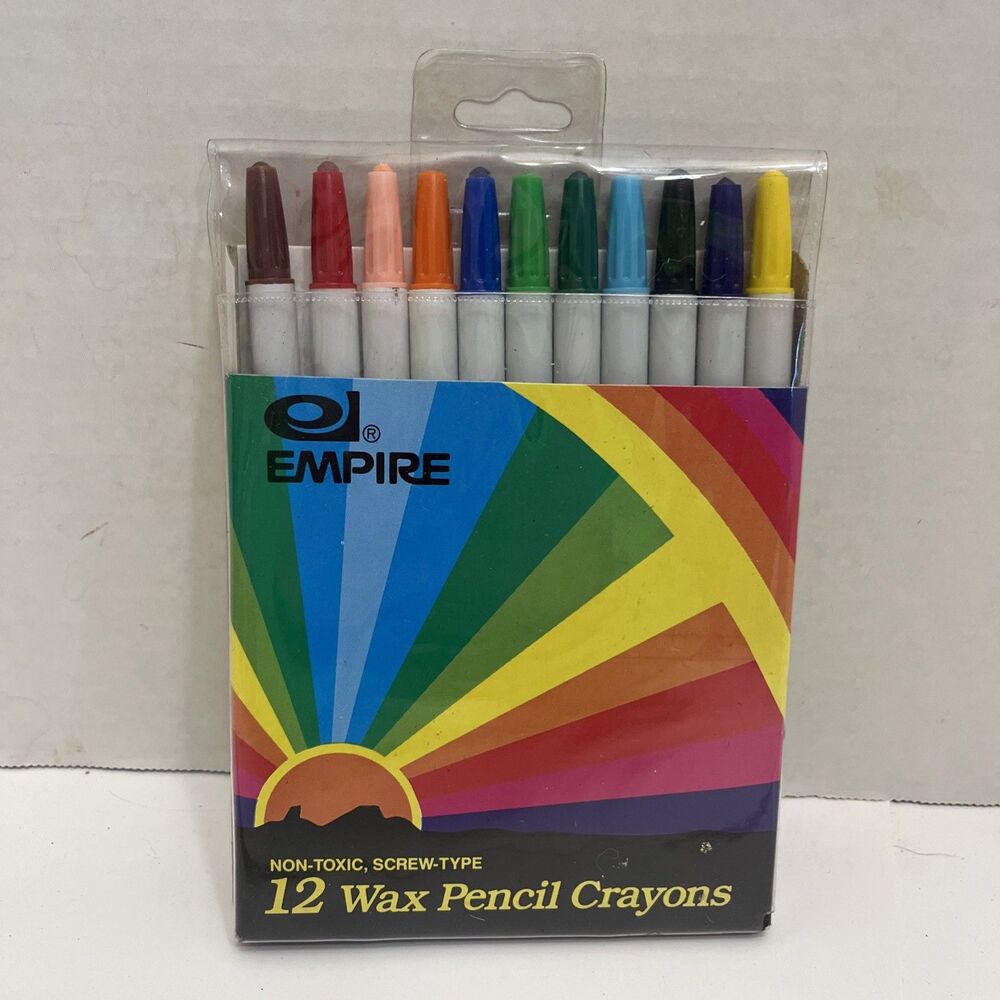 Set Of 11 Vintage Empire Wax Pencil Crayons Korea